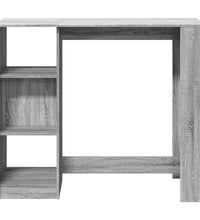 Bartisch mit Regal Grau Sonoma 124x46x103,5 cm Holzwerkstoff