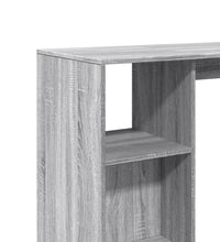 Bartisch mit Regal Grau Sonoma 124x46x103,5 cm Holzwerkstoff