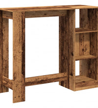 Bartisch mit Regal Altholz-Optik 124x46x103,5 cm Holzwerkstoff