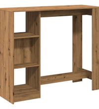 Bartisch mit Regal Artisan-Eiche 124x46x103,5 cm Holzwerkstoff