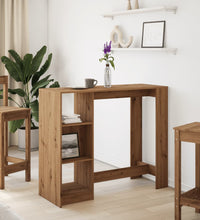 Bartisch mit Regal Artisan-Eiche 124x46x103,5 cm Holzwerkstoff