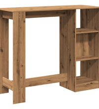 Bartisch mit Regal Artisan-Eiche 124x46x103,5 cm Holzwerkstoff