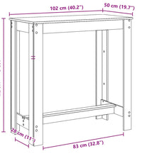 Bartisch Braun Eichen-Optik 102x50x103,5 cm Holzwerkstoff