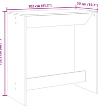 Bartisch Braun Eichen-Optik 102x50x103,5 cm Holzwerkstoff