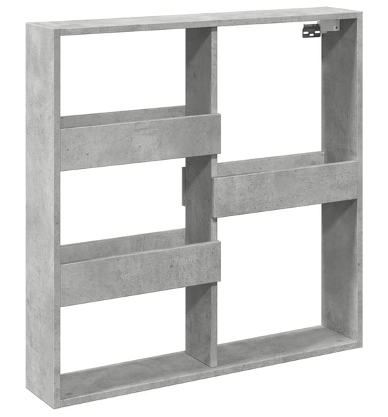 Wandschrank Betongrau 80x15x80 cm Holzwerkstoff