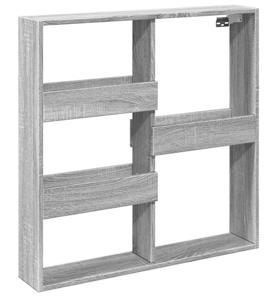 Wandschrank Grau Sonoma 80x15x80 cm Holzwerkstoff