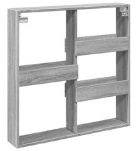 Wandschrank Grau Sonoma 80x15x80 cm Holzwerkstoff