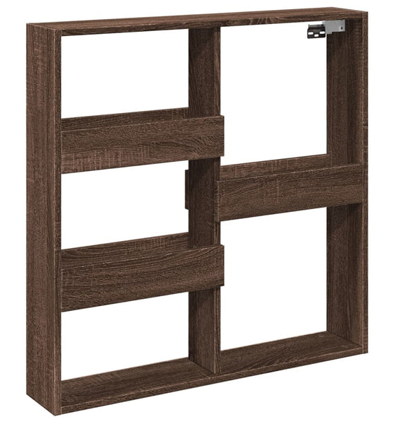 Wandschrank Braun Eichen-Optik 80x15x80 cm Holzwerkstoff