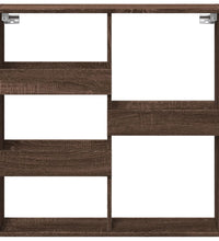 Wandschrank Braun Eichen-Optik 80x15x80 cm Holzwerkstoff