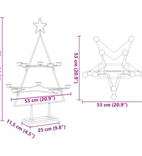 Metall-Weihnachtsbaum zum Dekorieren Schwarz 75 cm