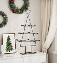 Metall-Weihnachtsbaum zum Dekorieren Schwarz 105 cm