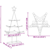 Metall-Weihnachtsbaum zum Dekorieren Schwarz 105 cm