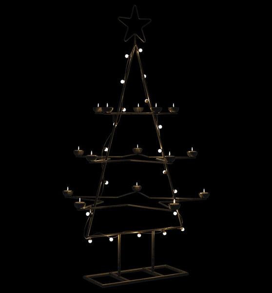 Metall-Weihnachtsbaum zum Dekorieren Schwarz 105 cm