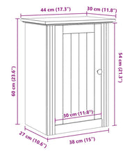 Bad-Wandschrank BODO Weiß und Braun 44x30x60 cm