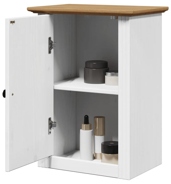 Bad-Wandschrank BODO Weiß und Braun 44x30x60 cm