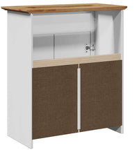 Waschbeckenunterschrank BODO Weiß und Braun 70x35x80 cm