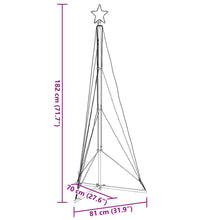 LED Weihnachtsbaum 363 LEDs Blau 182 cm