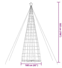 LED Weihnachtsbaum 1534 LEDs Blau 503 cm