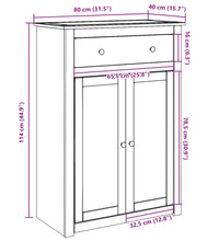 Schuhschrank Panama 80x40x114 cm Massivholz Kiefer