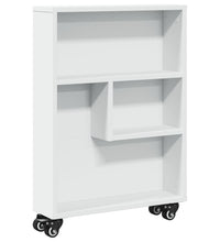 Aufbewahrungswagen Schmal Weiß 48x13x68 cm Holzwerkstoff