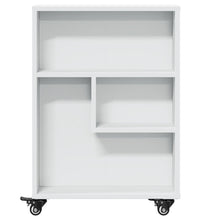 Aufbewahrungswagen Schmal Weiß 48x13x68 cm Holzwerkstoff