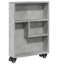 Aufbewahrungswagen Schmal Betongrau 48x13x68 cm Holzwerkstoff