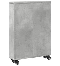 Aufbewahrungswagen Schmal Betongrau 48x13x68 cm Holzwerkstoff