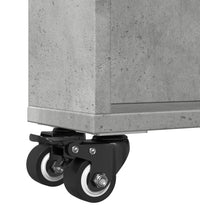 Aufbewahrungswagen Schmal Betongrau 48x13x68 cm Holzwerkstoff