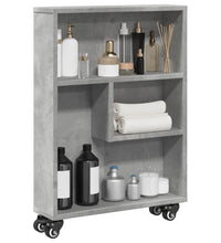 Aufbewahrungswagen Schmal Betongrau 48x13x68 cm Holzwerkstoff
