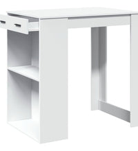 Bartisch Weiß 102x70x103,5 cm Holzwerkstoff