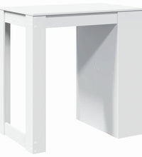 Bartisch Weiß 102x70x103,5 cm Holzwerkstoff