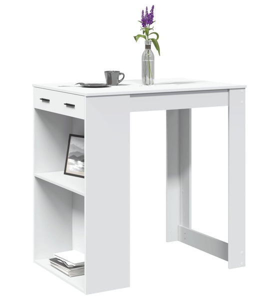 Bartisch Weiß 102x70x103,5 cm Holzwerkstoff