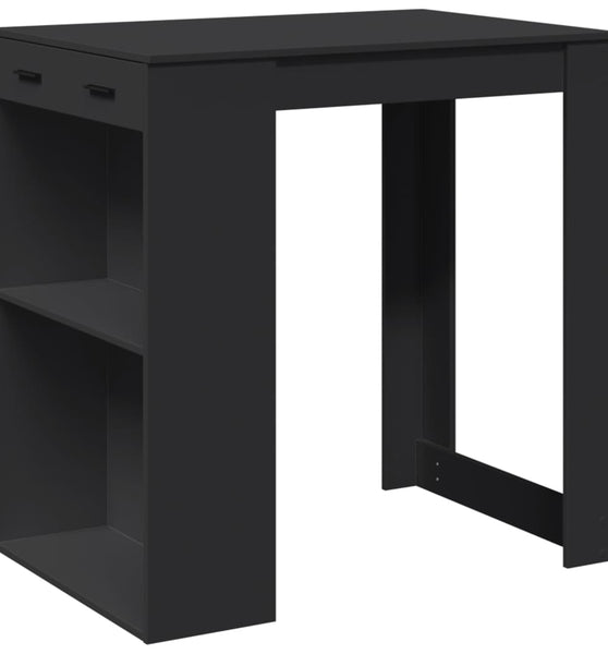 Bartisch Schwarz 102x70x103,5 cm Holzwerkstoff