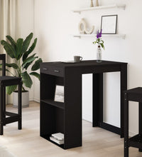 Bartisch Schwarz 102x70x103,5 cm Holzwerkstoff