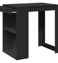 Bartisch Schwarz 102x70x103,5 cm Holzwerkstoff