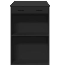 Bartisch Schwarz 102x70x103,5 cm Holzwerkstoff