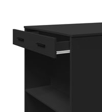 Bartisch Schwarz 102x70x103,5 cm Holzwerkstoff