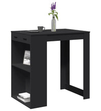 Bartisch Schwarz 102x70x103,5 cm Holzwerkstoff