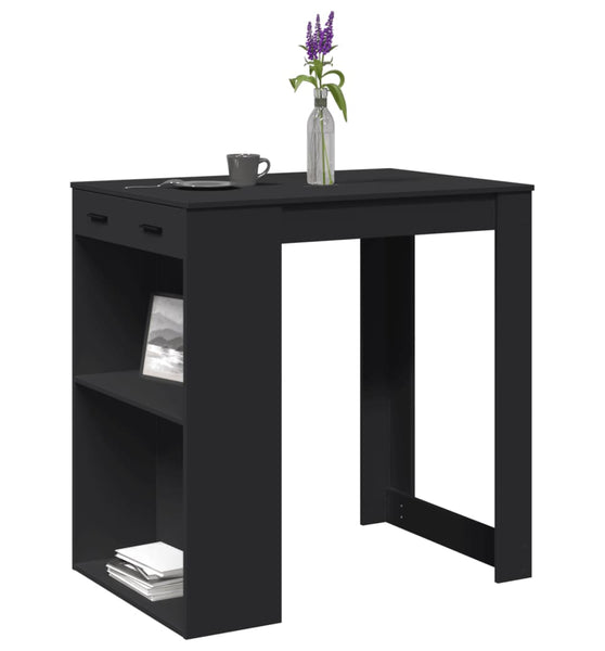 Bartisch Schwarz 102x70x103,5 cm Holzwerkstoff