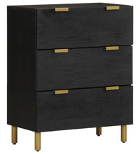 3-tlg. Sideboards Schwarz Holzwerkstoff