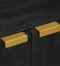 3-tlg. Sideboards Schwarz Holzwerkstoff