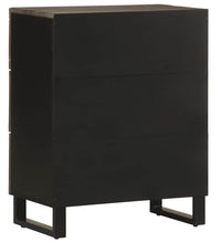 Sideboards 2 Stk. Schwarz 60x33x75 cm Massivholz Mango