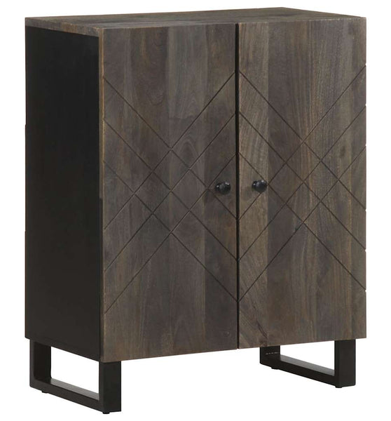 3-tlg. Sideboards Schwarz 60x33x75 cm Massivholz Mango