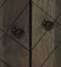 3-tlg. Sideboards Schwarz 60x33x75 cm Massivholz Mango