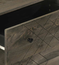 3-tlg. Sideboards Schwarz 60x33x75 cm Massivholz Mango