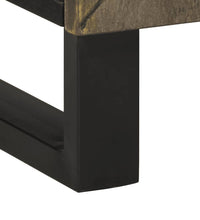 2-tlg. Badmöbel-Set Schwarz Massivholz Mango