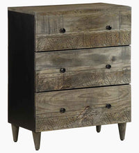 Sideboards 2 Stk. Hellgrau 60x33,5x75 cm Massivholz Mango