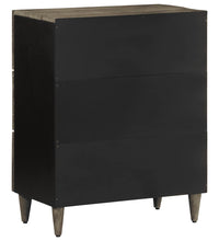 Sideboards 2 Stk. Hellgrau 60x33,5x75 cm Massivholz Mango