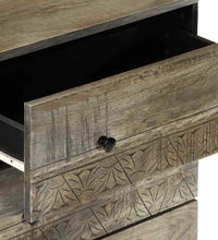 Sideboards 2 Stk. Hellgrau 60x33,5x75 cm Massivholz Mango