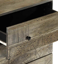 3-tlg. Sideboards Hellgrau 60x33,5x75 cm Massivholz Mango